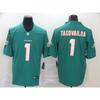 Miami Dolphins NFL Football Jersey T-Shirt Men Cotton Blend Sportswear With Embroidered Player Numbers 1 10 17