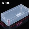 1PC Transparent Rectangular Storage Box S/M/L Plastic Buckle Empty Box Desktop Container Simple Home Dustproof Storage Box