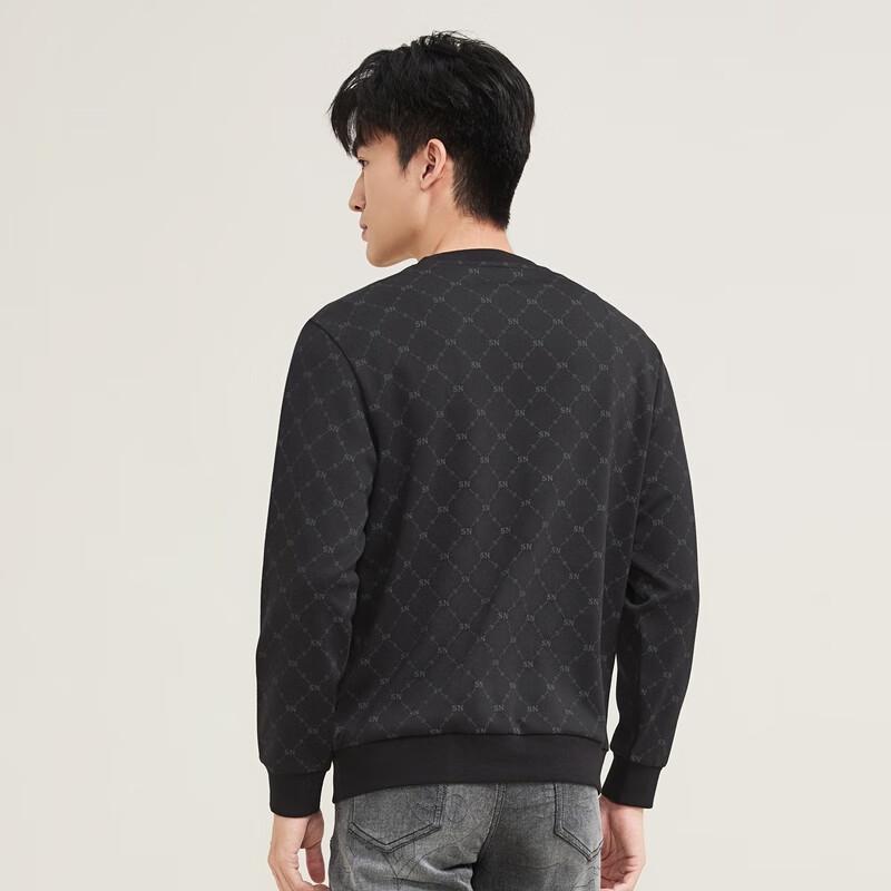 Septwolves Men's Xinjiang Cotton All-Over Print Round Neck Sweatshirt