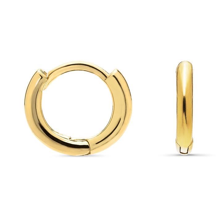 Boucles D'oreilles Ricbeorn Argent 925 Plaqué Or Jaune 18 Carats