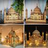 SILK ROAD 3D DIY Wooden Puzzle Taj Mahal with LED 416 Craft Educational New Christmas Gift Lights, Pieces, Gift, Toy, Boys, Girls, Adults, Year's