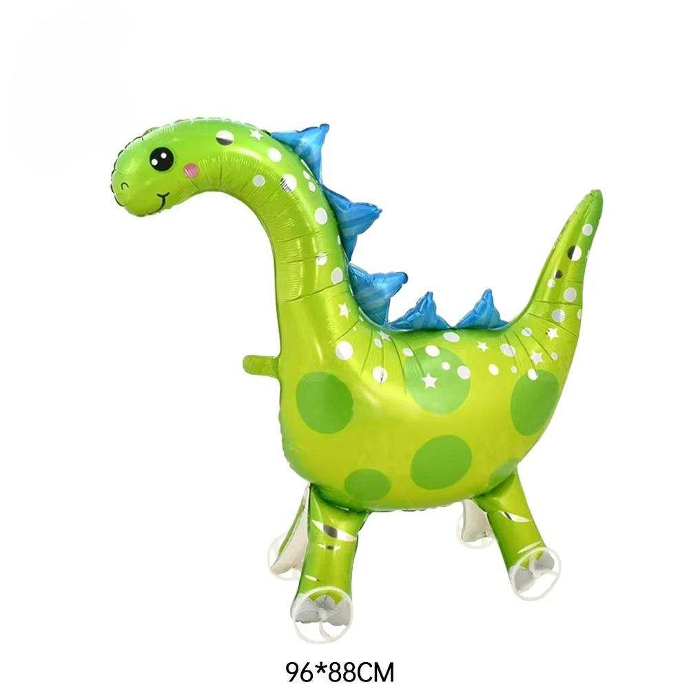 16pcs Cute Walking Animal Foil Balloons with Wheels Walking Wheels Elephants Dinosaurs Lions Rabbits Children's Toy Balloons