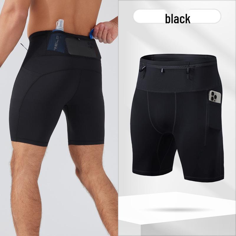 Men's High Elasticity Multi-Pocket Compression Running Shorts