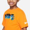 Nike Korallenriff-Buchstabenprint Lockeres Rundhals-Kurzarm-T-Shirt Kinder Oberteile Hell-Orange FQ0635-836