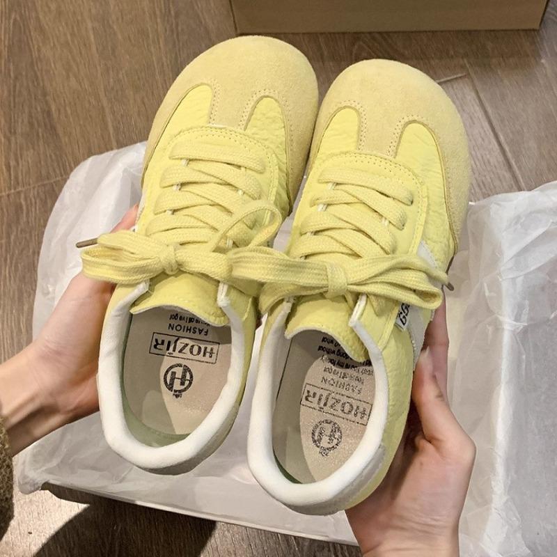Yellow Women's Shoes, New Spring and Summer Flat-bottomed Versatile Little White Sports and Leisure Board Shoes