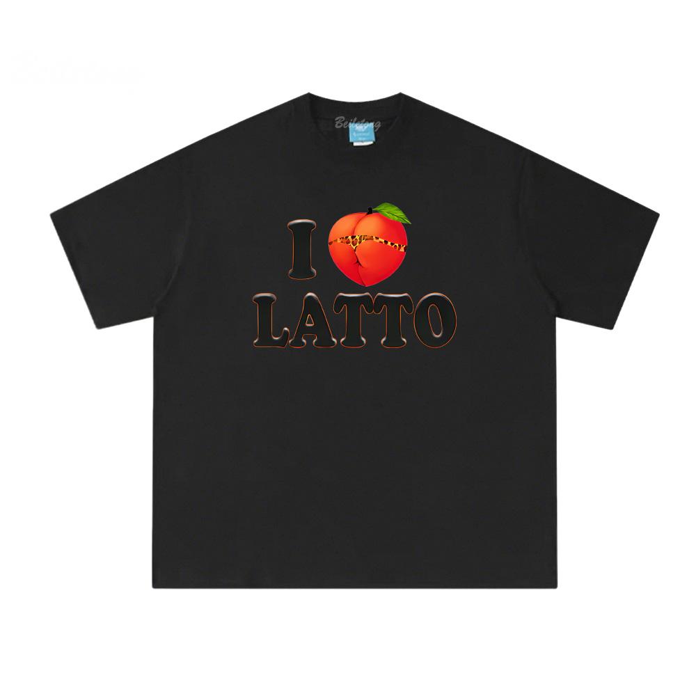 Latto LATTO BABY TEE Summer High Quality Grunge Camisetas Female/Male Graphic Printing T-shirt Round Neck Tops