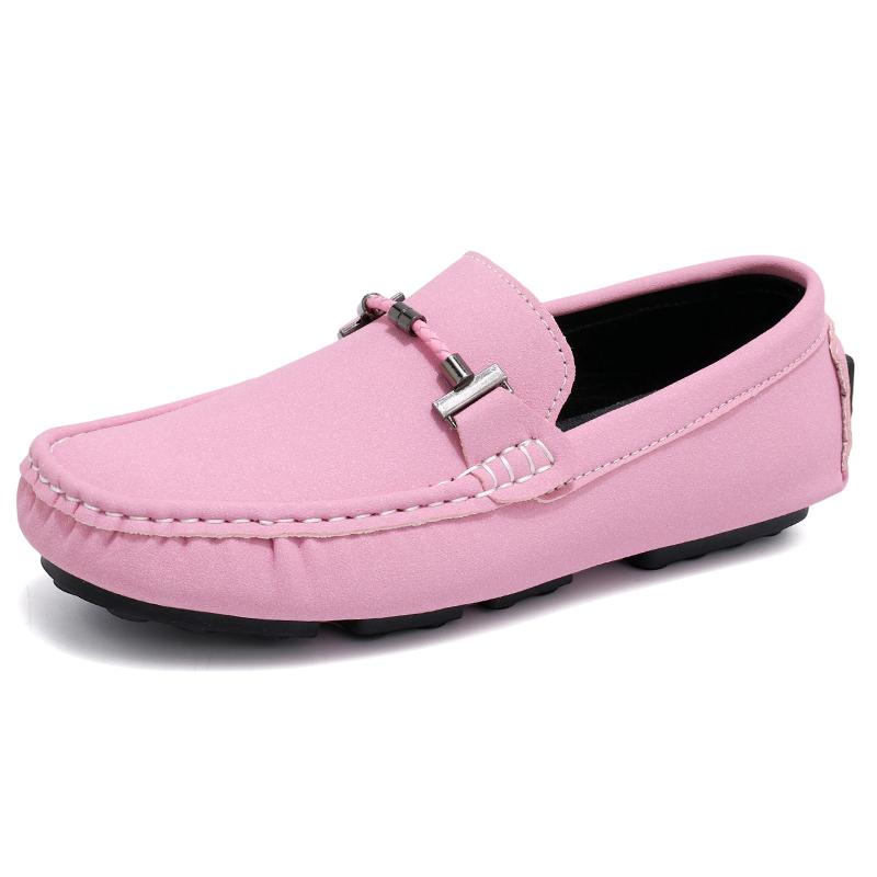 Instappers Mannen Comfortabel Casual Lopen Instapper Rijschoenen Plat Man Bruiloft Kantoor Feest Ademend Sneakers Mannen Schoenen Instappers 39 pink