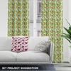 Royal Samt Stoff Polyester Zum Nähen - Motiv Blumen Ananas