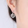 925 Silver Heart Shaped Snake Pattern Drop Earrings Women Earrings Charm Fashion Versatile Party Jewelry Gifts