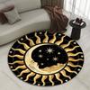 Multiple Sizes Retro Sun and Moon Mandala Art Print Round Carpet Living Room Bedroom Table Chair Sofa Decorative Carpet