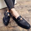 Schwarze Herrenschuhe Herren Loafer Leder Designer Spitzschuhe Brogues Business Herrenmode Markenschuhe für Herren
