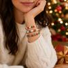 Christmas Beaded Bracelet Set for Women - Festive Jewelry for Holiday Party and Gift Giving