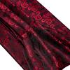 Luxury Mens Paisley Ascot Red Black Cravat Tie Hanky Cufflinks for Wedding Dating Set Barry.Wang