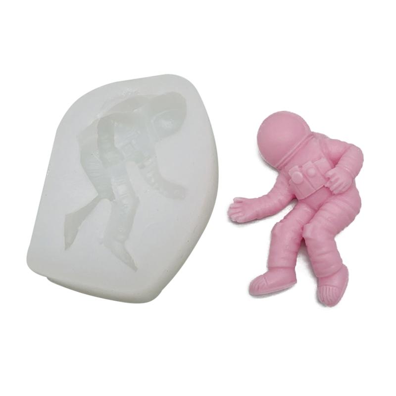 

3D астронавт космический корабль свеча декоративный орнамент силиконовая форма подходит для эпоксидной смолы DIY ремесла ювелирные изделия изготовление домашнего декора