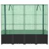 Vidaxl Raised Planter With Greenhouse, Rattan Look, 160X40X153 Cm