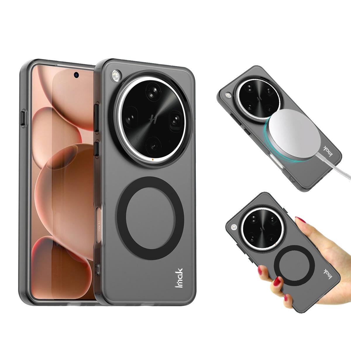 

IMAK For Oppo Find X8 Ultra 5G Case Compatible with MagSafe Candy Color Anti Drop TPU+PET Back Cover Purple
