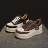 2026 Spring and Autumn Women's Shoes Thick soled Inner Height Boosting Board Shoes New Popular Versatile Casual Shoes for Women
