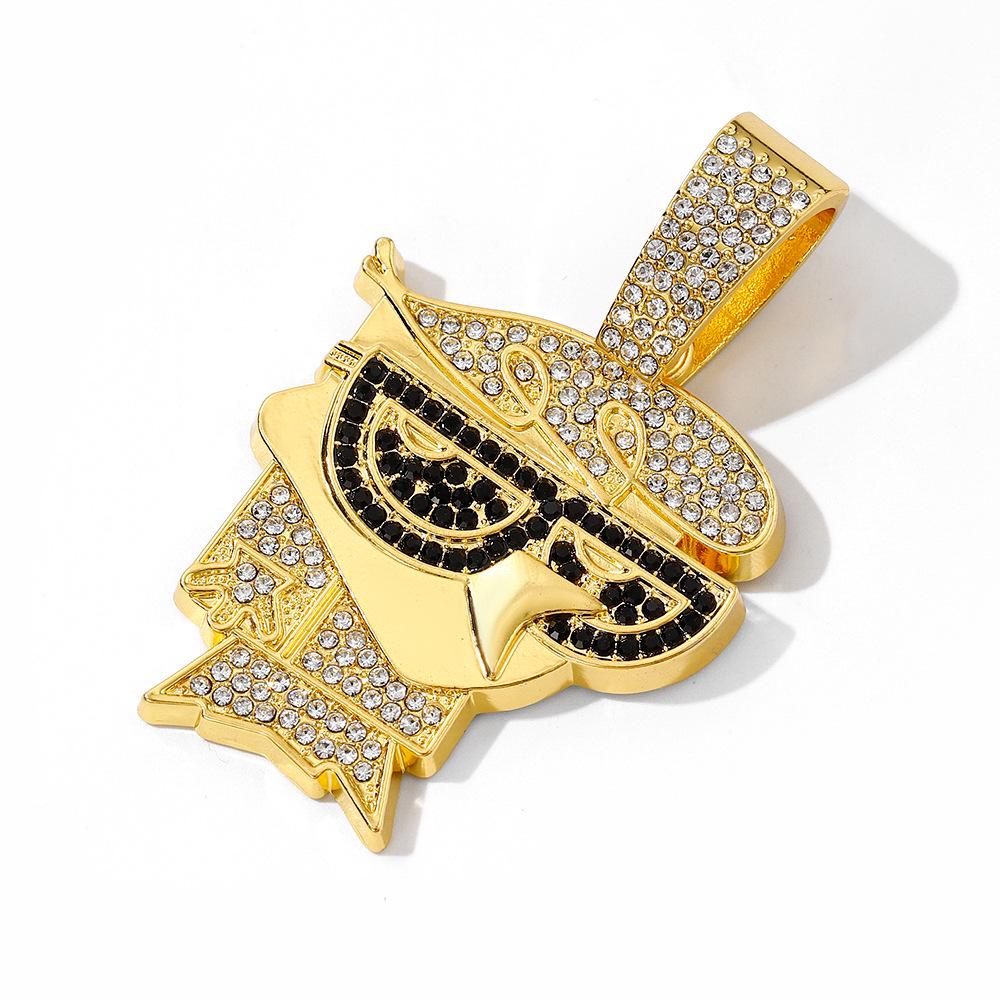 

Men s Cross-Border Alloy Glasses Pendant Cool Hip Hop Cuban Necklace Jewelry.