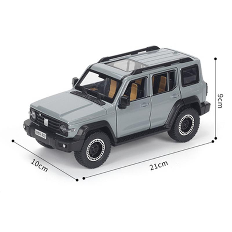 

Новая 1/24 Модель автомобиля из сплава Tank 300 Литые Металлическая игрушка Внедорожники Модель автомобиля Симуляция Звук Свет Детский подарок серый