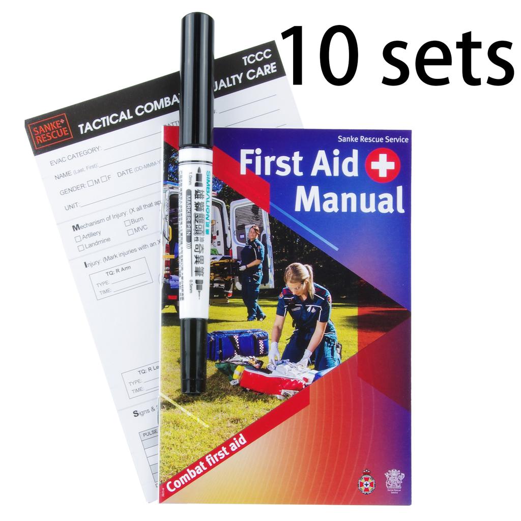 Sanke Rescue TCCC Card and Marker Injury Record Cards First Aid Manual for Tourniquet,Israeli,bandage,splint,Stop Bleeding,wound