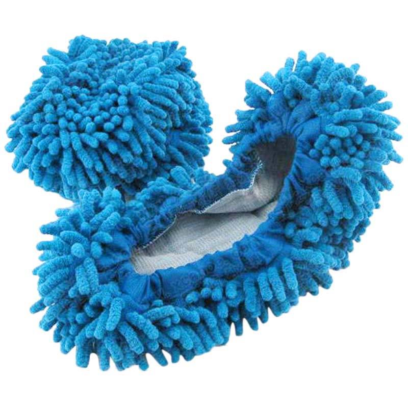 Single Chenille Mop Wipe Slippers Shoes Lazy Shoe Mop Caps Set