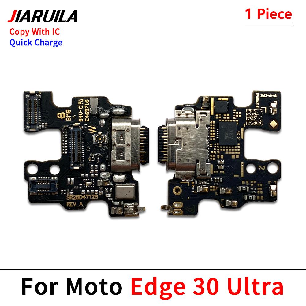 For Moto Edge 20 Lite Pro Edge 30 Fusion Neo USB Charging Port Charger Dock Connector Board Flex Cable With Mic Microphone