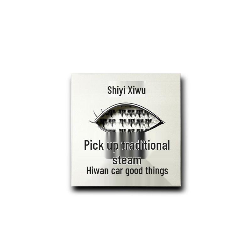 

Round Eyes Natural Dense Cluster Single Segment False Eyelashes - Mother s Day Edition, Fine Stem with Black Line.