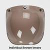 Japanese Three-Button Bubble Lens Motorcycle Helmet