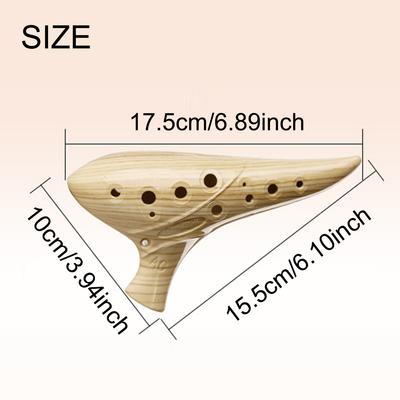 12 Hole Ocarina Alto C Key12-Hole Ocarina Instrument Easy Instrument for Beginners Resin Ocarina Instrument