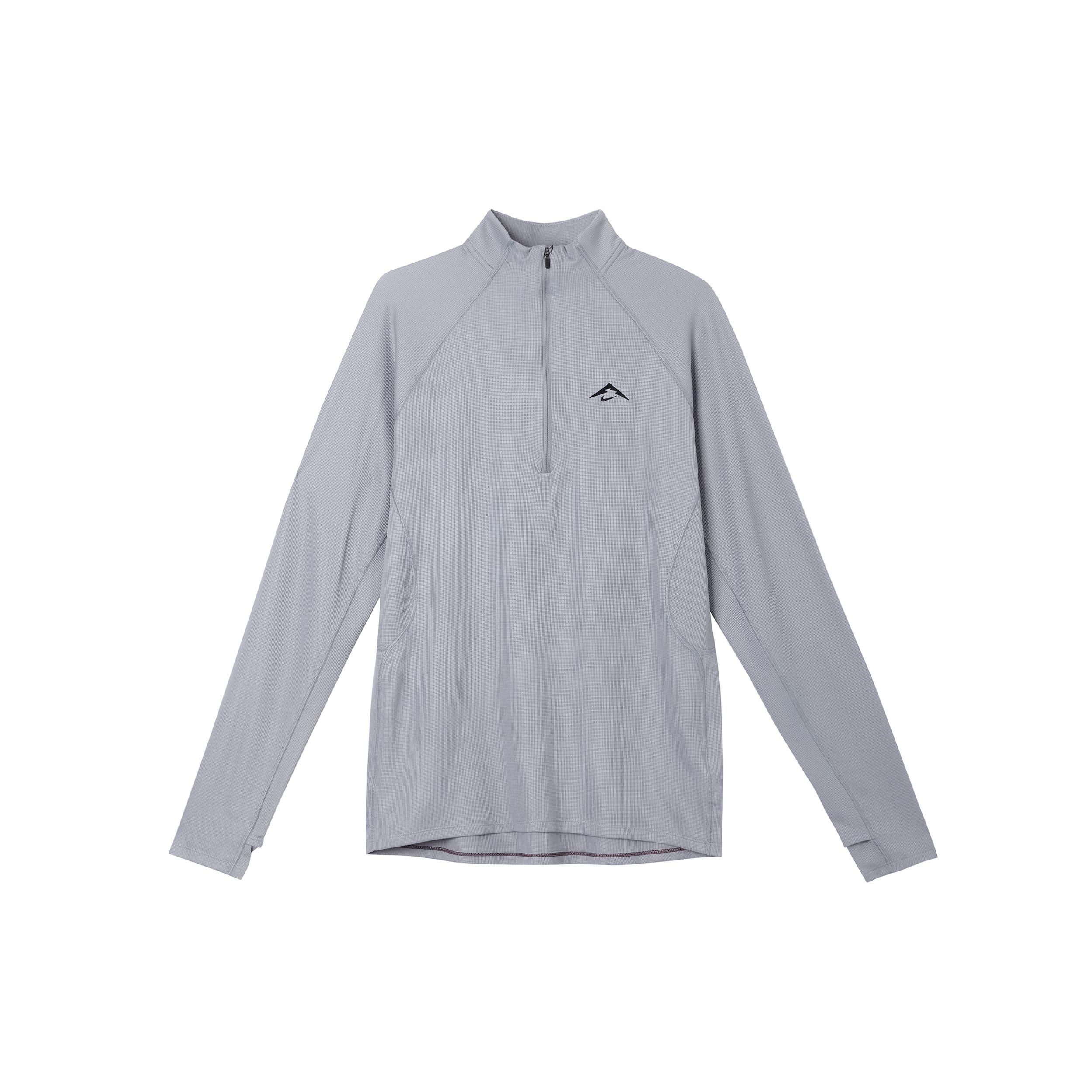 Мужская футболка Nike Dri-Fit Trail Solid, универсальная, удобная, влагоотводящая, с длинным рукавом, цвет цементно-серый, FV9995078 XXL