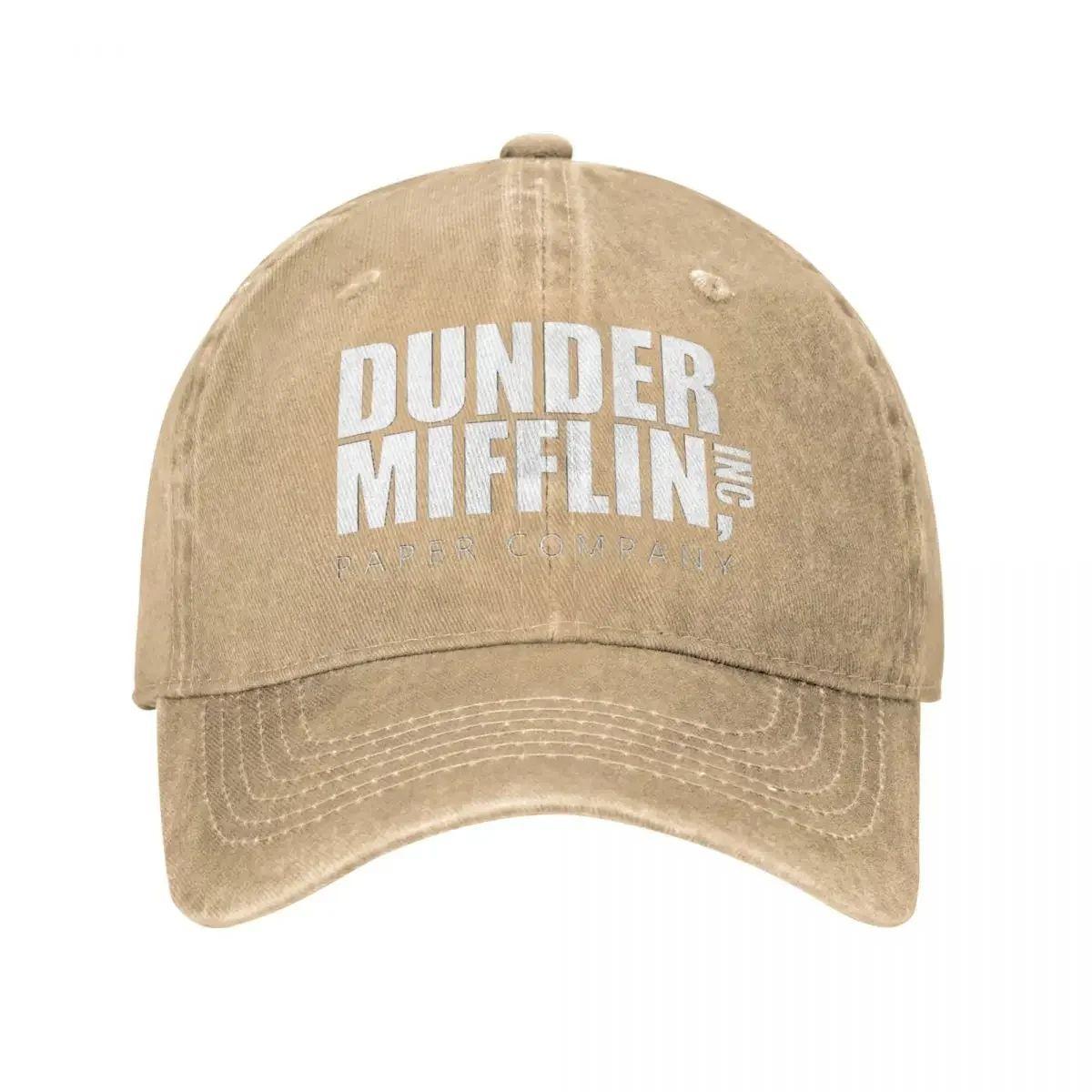 

Классические бейсболки с логотипом Dunder Mifflin для мужчин и женщин, потертые джинсовые кепки с защитой от солнца, регулируемые головные уборы для офисных путешествий Adjustable хаки