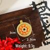 Ancient Gold Sand Eight-Treasure Compass Blessing Necklace - Chinese Retro Copper Alloy Jewelry