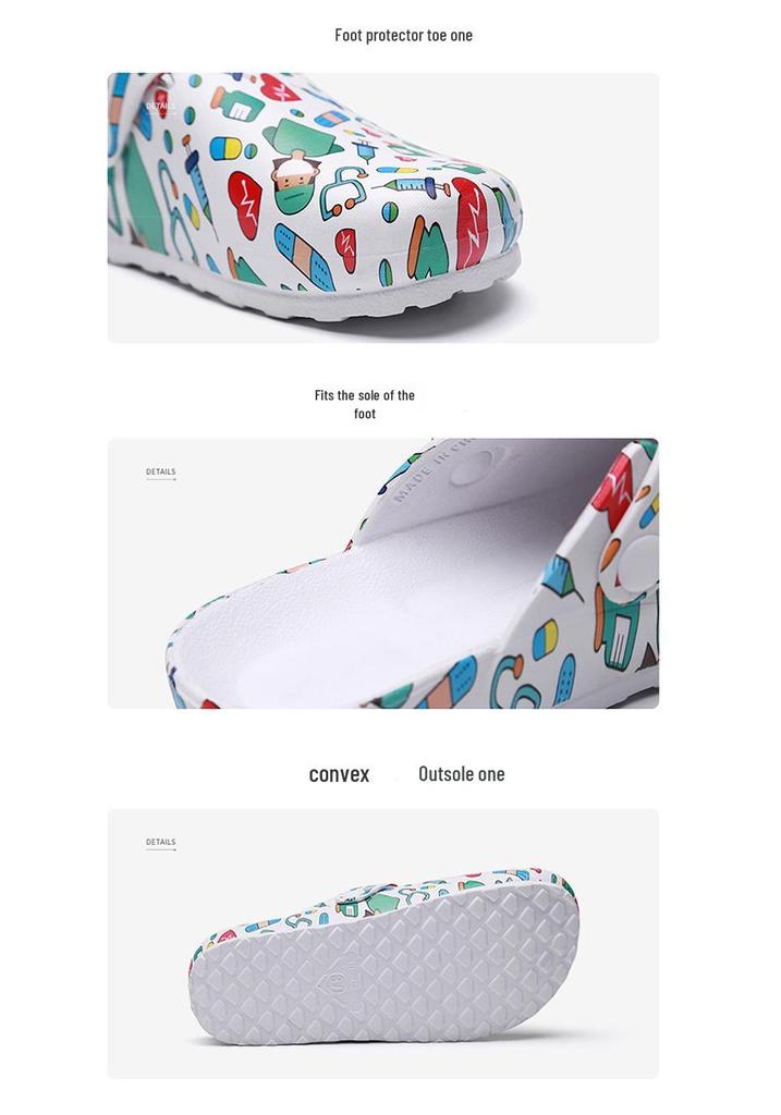 Women's Medical Slippers: Closed-Toe, Soft Sole, Protective Indoor/Outdoor Nurse Shoes
