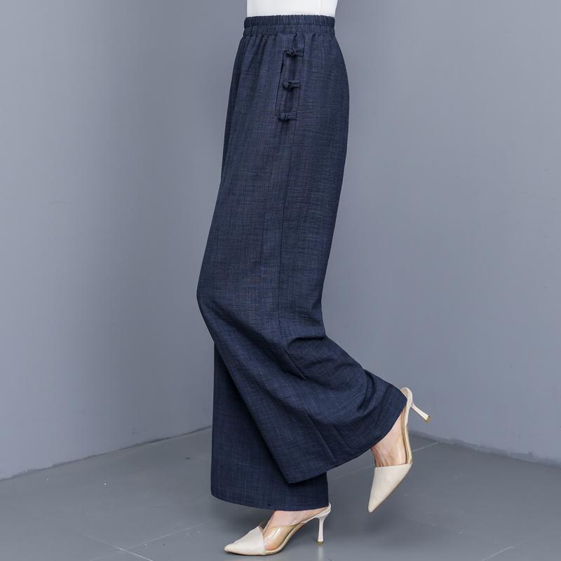 Casual Black Wide Leg Pants for Women Summer Clothes Plus Size High Waist Woman Trousers