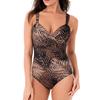 Leaf Print Plus Size Women's One-Piece Swimsuit - Elegant and Stylish