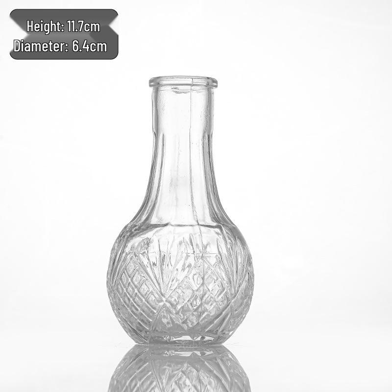 Retro Französisch-Amerikanische Mini-Glasvase für Trockenblumen & Grünzeug