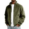 Men's Winter Solid Color Zipper Jacket Men's Casual Fashion Cardigan