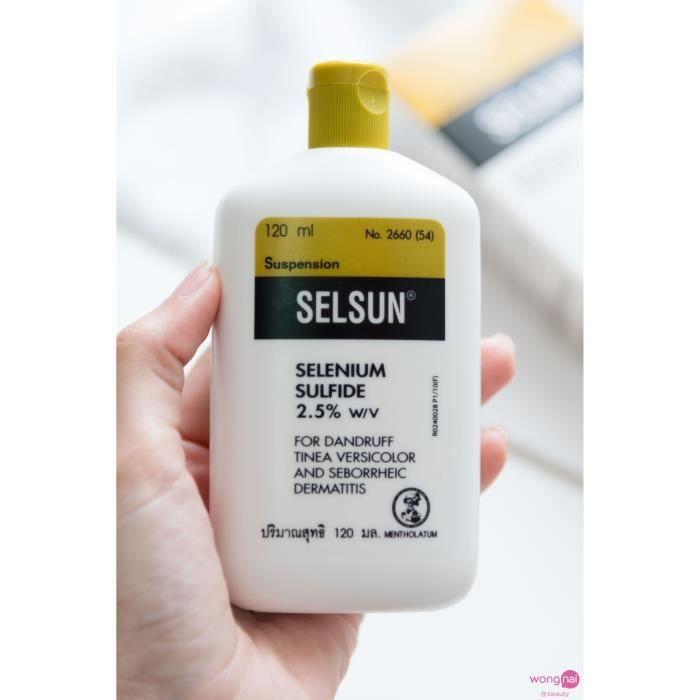 Shampooing antipelliculaire - Selsun sulfure 2,5% - 2 x 120 ml - Anti-pellicules - Anti-chute cheveux