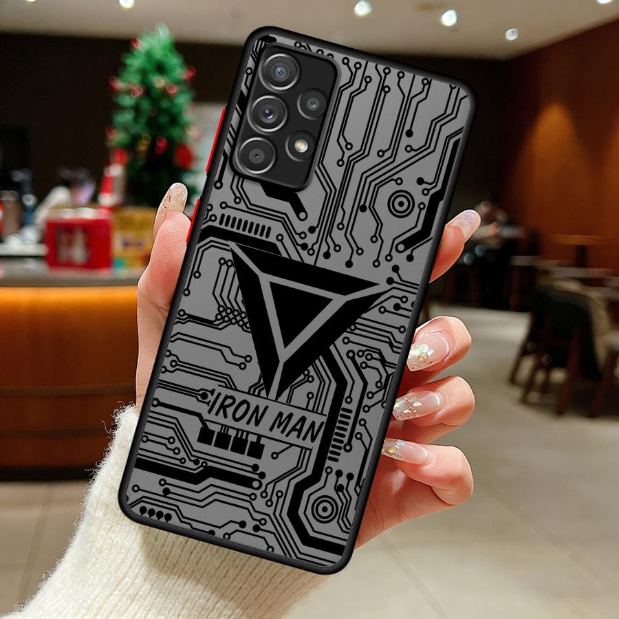 Phone Cover Case for Samsung Galaxy A53 A35 A73 A33 A56 A55 A34 A36 A17 A52 A16 A15 A14 A23 A52S A72 A54 Marvel Cool Hero Logo