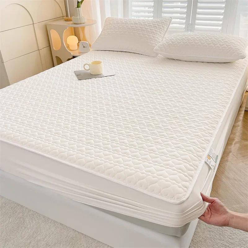 New Class a Waterproof Quilted Fitted Sheet Three-Piece Antibacterial Septate Mattress Protective Cover
