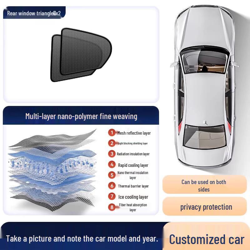 Nissan X-Trail Magnetické zatemňovací a tepelně izolační síťované závěsy