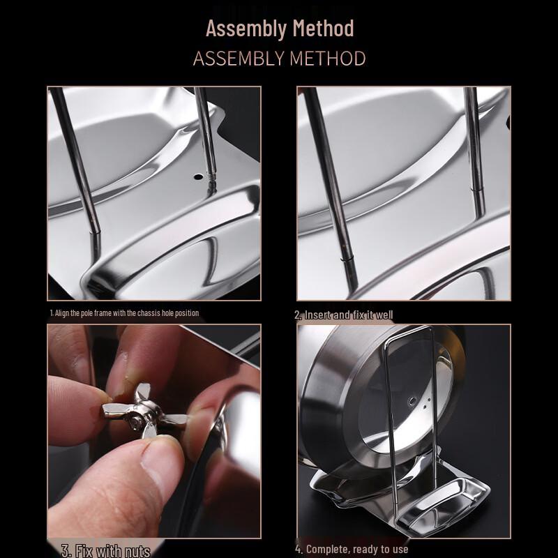 Wutuo Food-Grade Stainless Steel Multifunctional Pot Lid & Ladle Holder