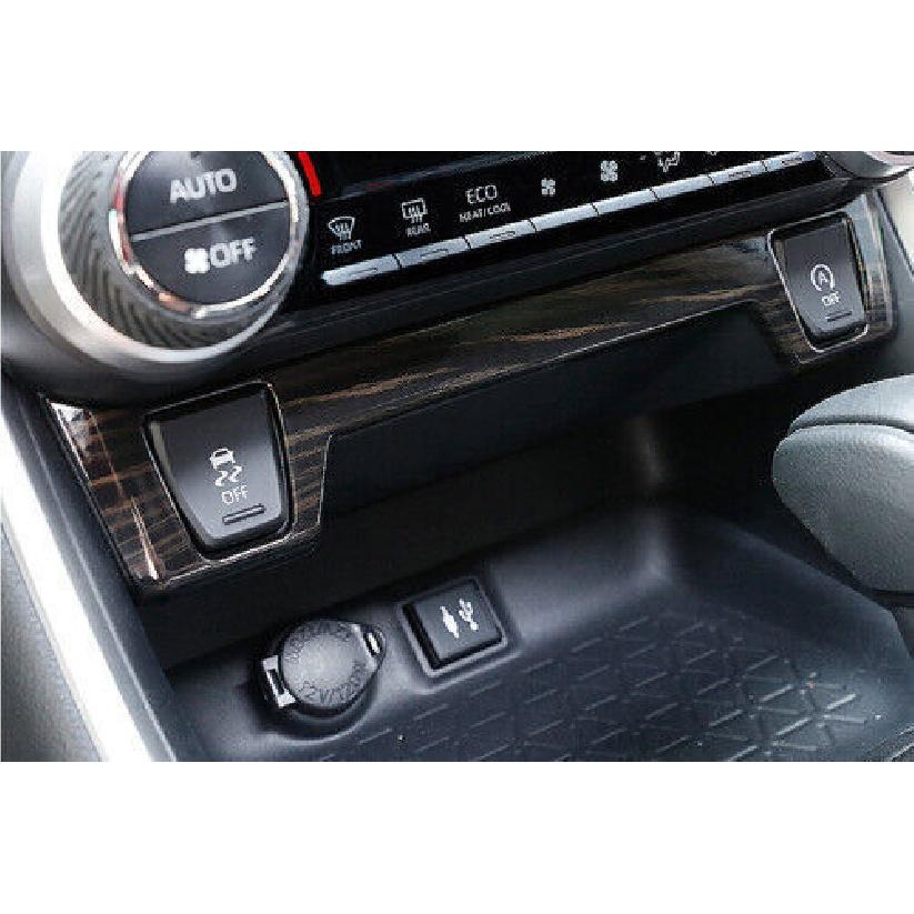 Central Seat Heating Button Trim For Toyota RAV4 - GL Black Wood Grain