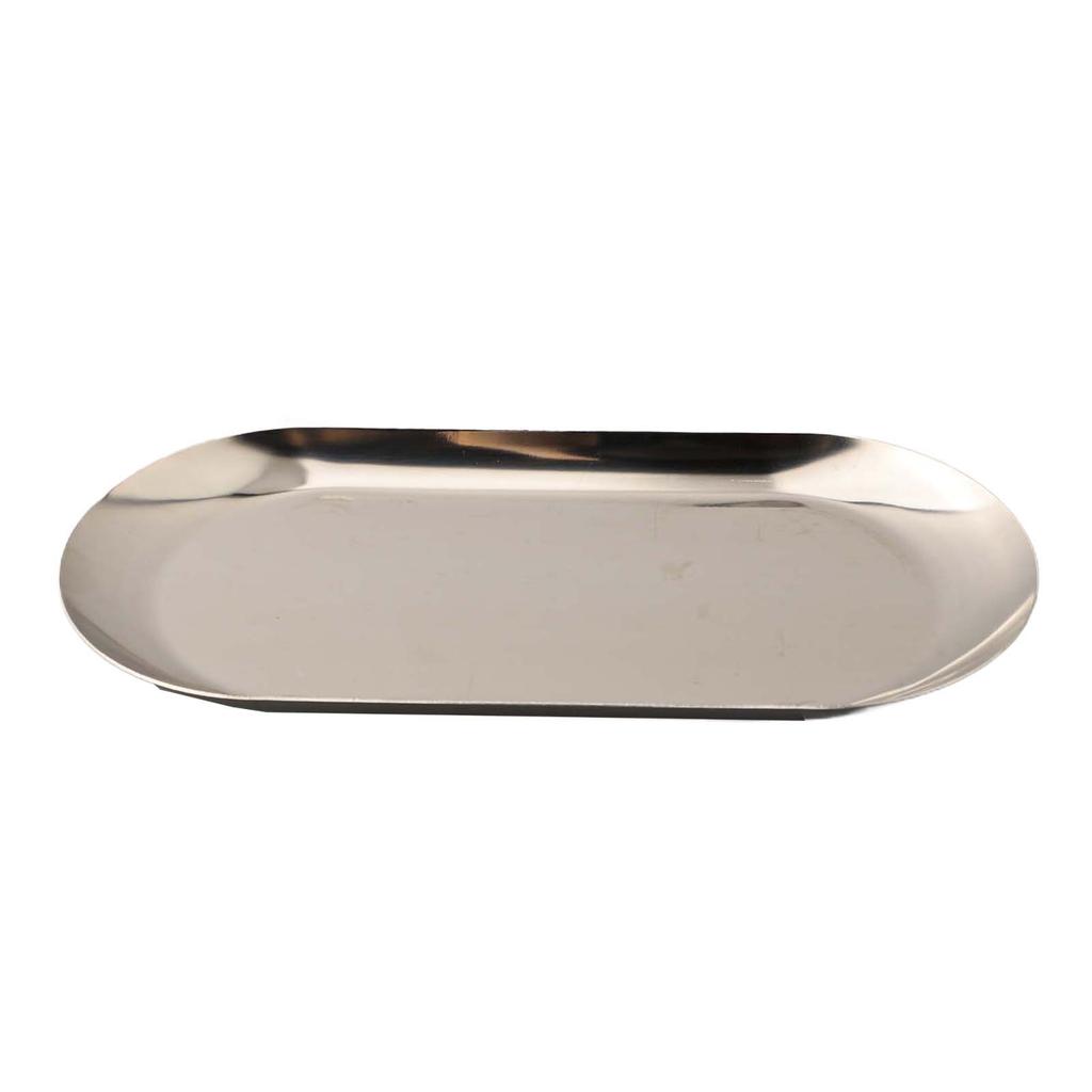 Compact Oval Tray Enhance the Aesthetics of Your Home with This Silvery Tray