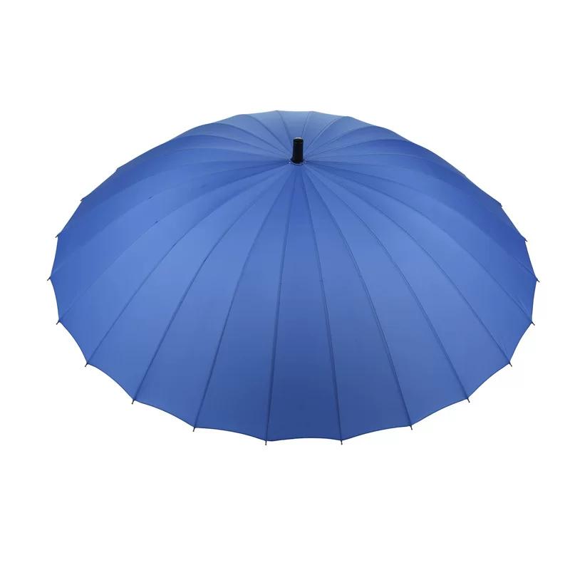 24-Rib Waterproof Umbrella with Curved Handle, Straight Pole, Impact-Resistant Fabric, Safety Umbrella, Automatic Promotional Umbrella, Rainbow