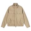 Unisex Oversized PU Leather Jacket With Stand Collar Casual Lightweight Outerwear Fall