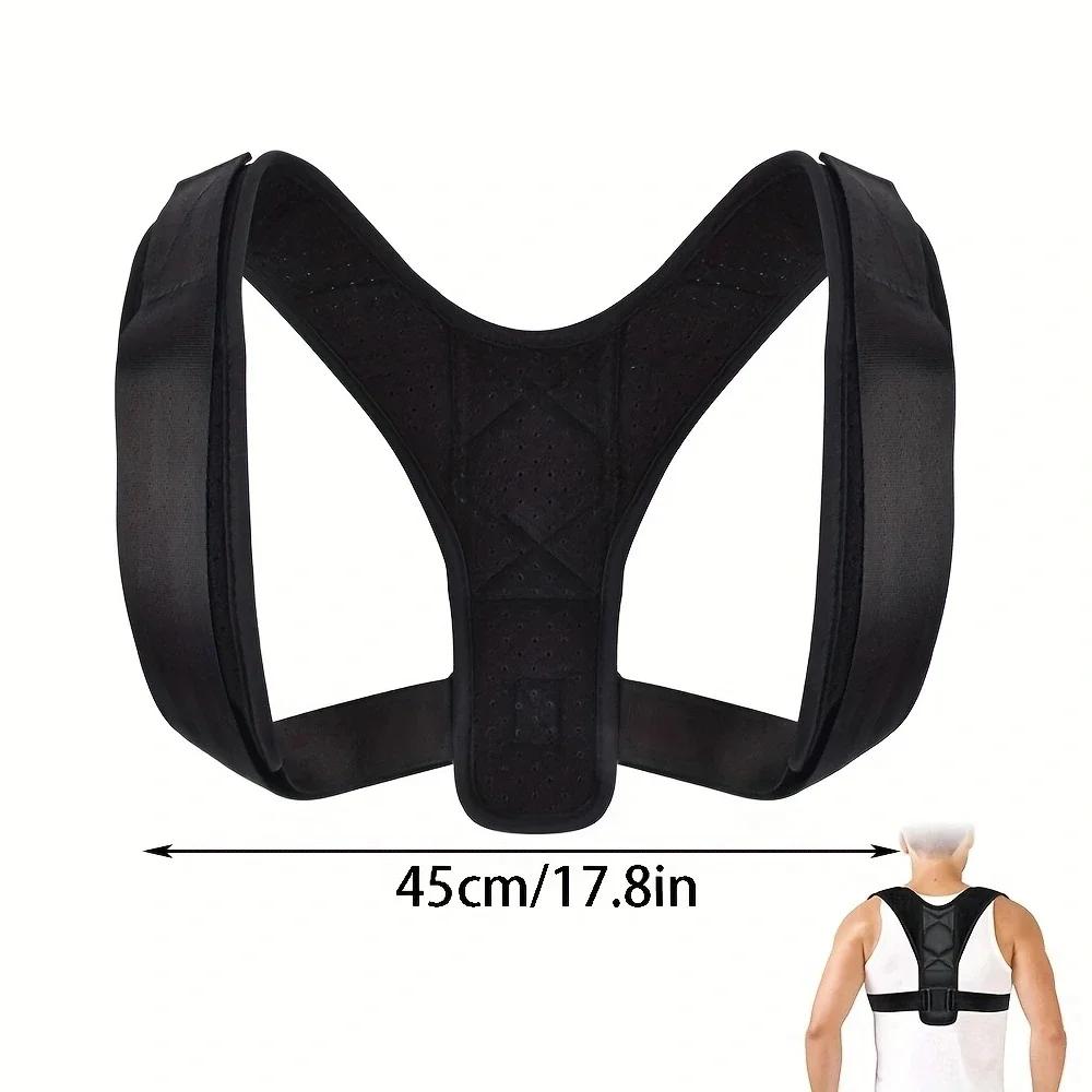 

Back Posture Corrector Belt Adjustable Clavicle Spine Shoulder Lumbar Posture Correction Anti-Humpback Corrector Poor Posture чёрный