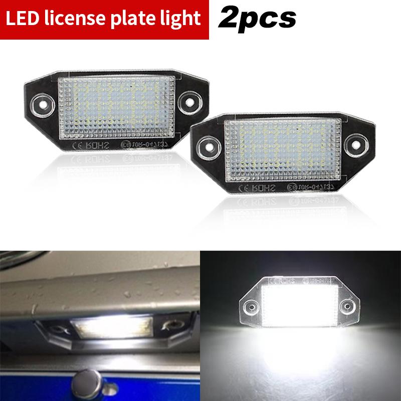 2pcs For 2000 2001 2002 2003 2004 2005 2006-2007 Ford Mondeo MK3 B4Y LED License Number Plate Light White Canbus