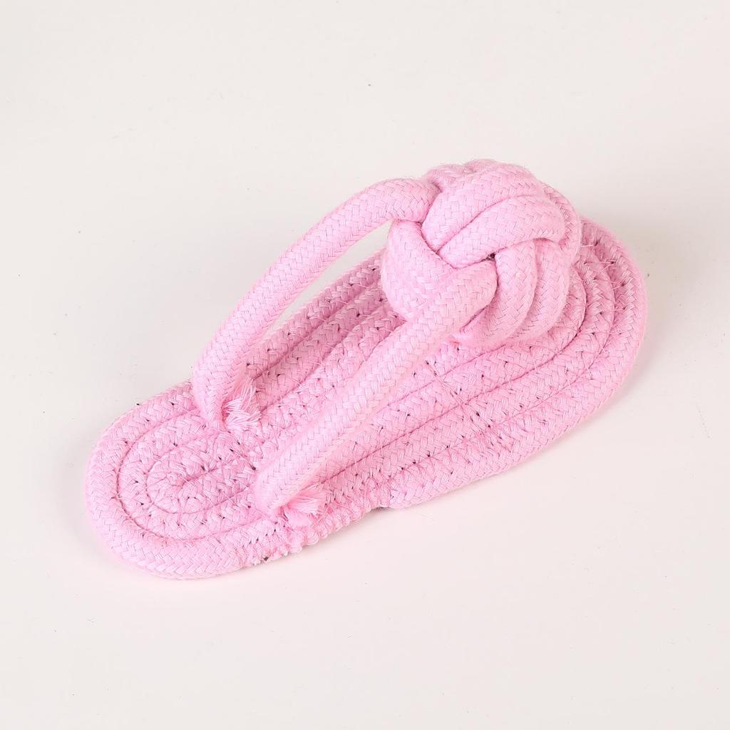 Pet Cotton Rope Slippers: Durable Bite-Resistant Toys for Dogs of All Sizes, Promoting Dental Health with Knot Design.