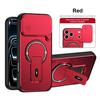Magnetic Stand Phone Case for Apple 13, 14, 15 Pro, 17 Pro Max with Push-Window and Full Lens Coverage